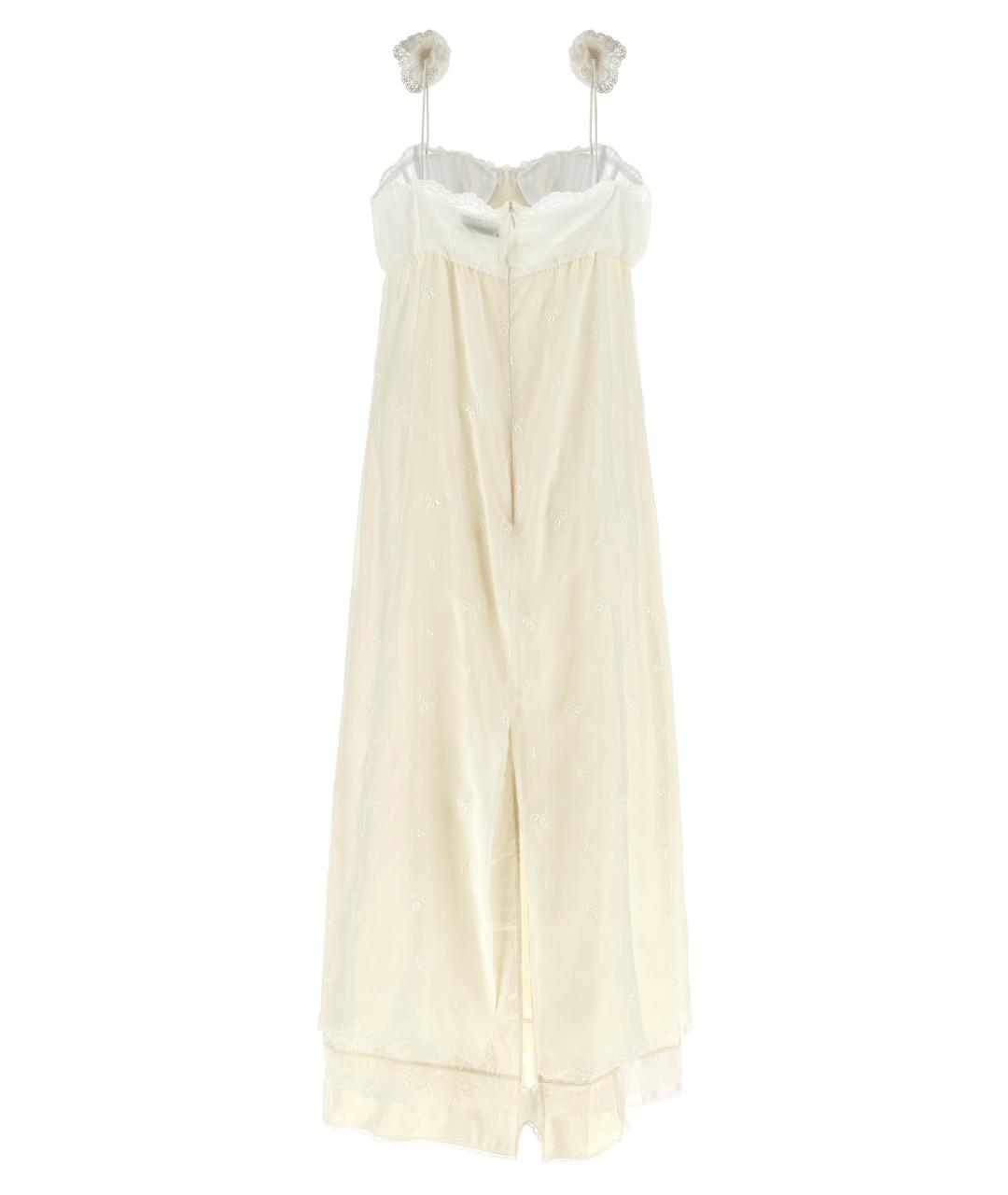 MAGDA BUTRYM Бежевое шелковое коктейльное платье, фото 2