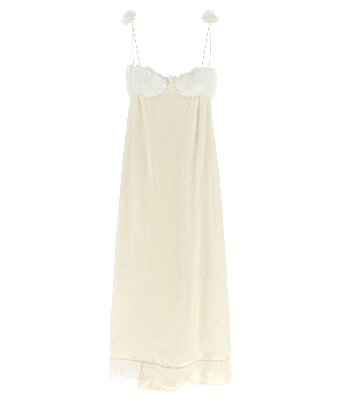 MAGDA BUTRYM Бежевое шелковое коктейльное платье, фото 1