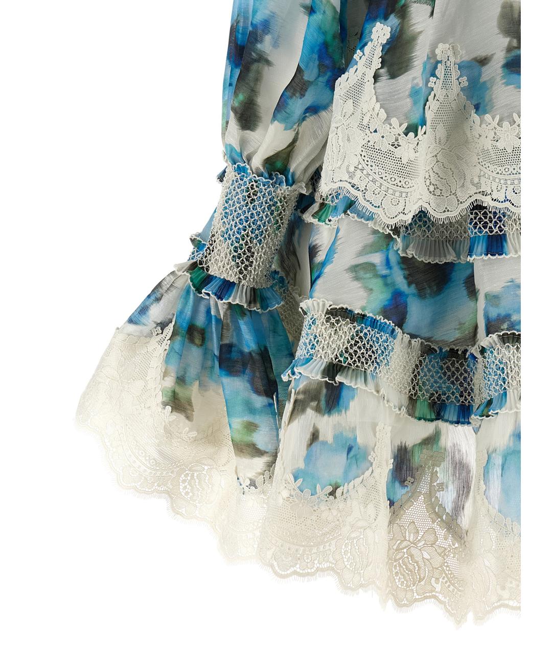 ZIMMERMANN Мульти льняное коктейльное платье, фото 4