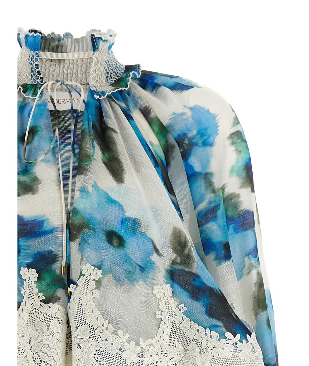 ZIMMERMANN Мульти льняное коктейльное платье, фото 3