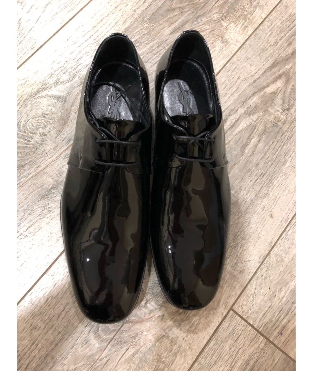 YVES SAINT LAURENT VINTAGE Черные туфли из лакированной кожи, фото 2