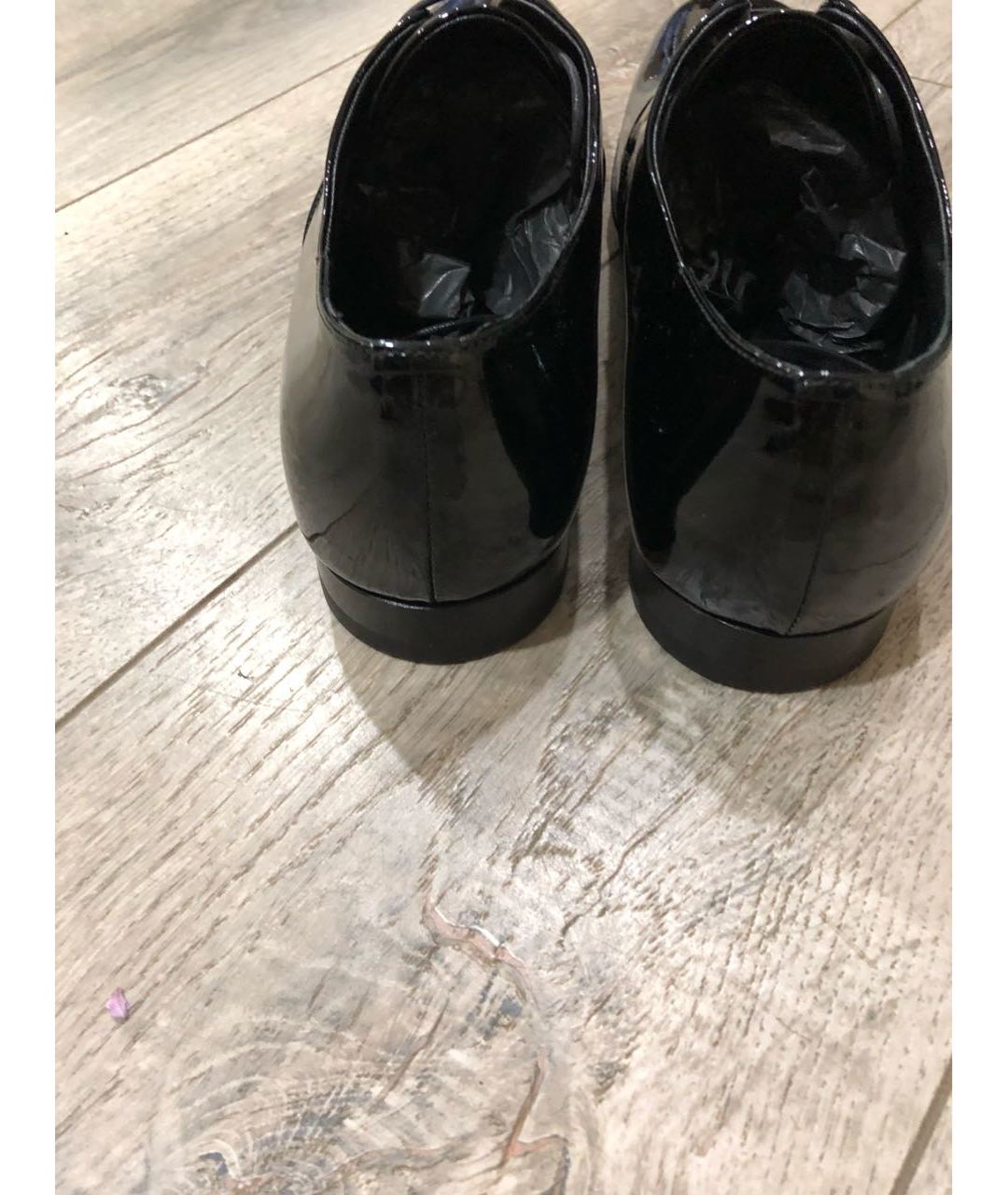 YVES SAINT LAURENT VINTAGE Черные туфли из лакированной кожи, фото 4