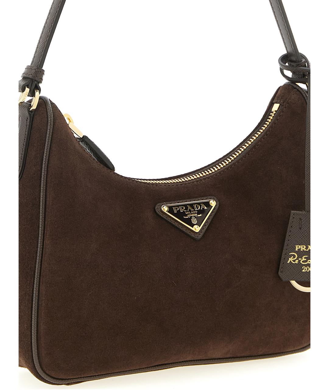 PRADA Коричневая замшевая сумка через плечо, фото 3