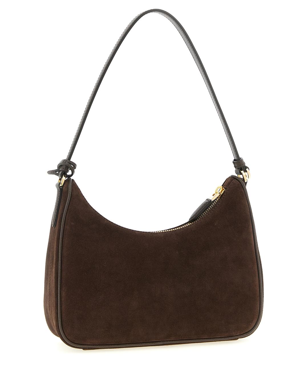 PRADA Коричневая замшевая сумка через плечо, фото 2