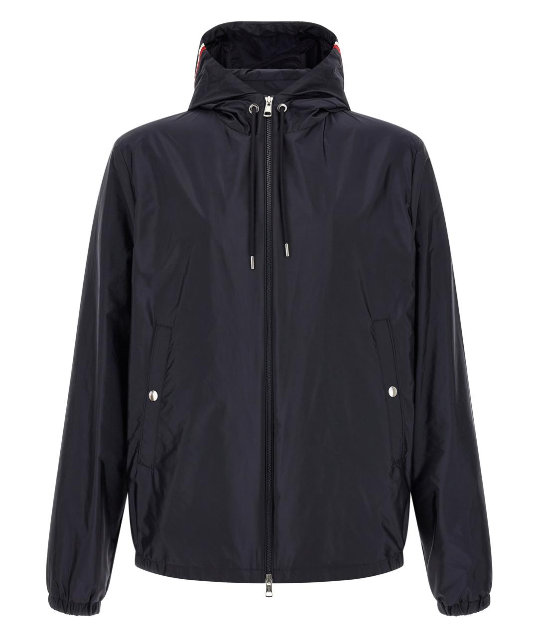 MONCLER Темно-синяя полиамидовая куртка, фото 1