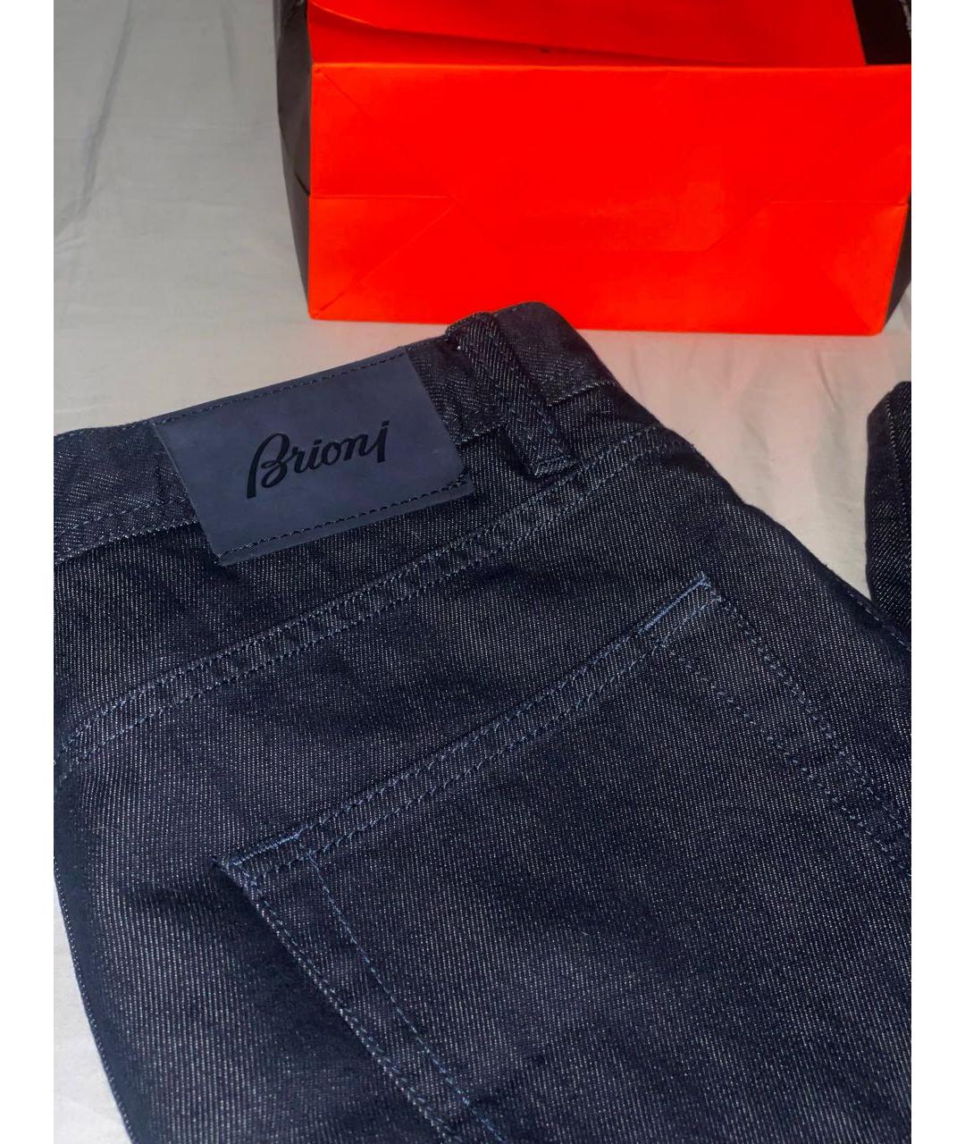 BRIONI Антрацитовые хлопковые джинсы, фото 3