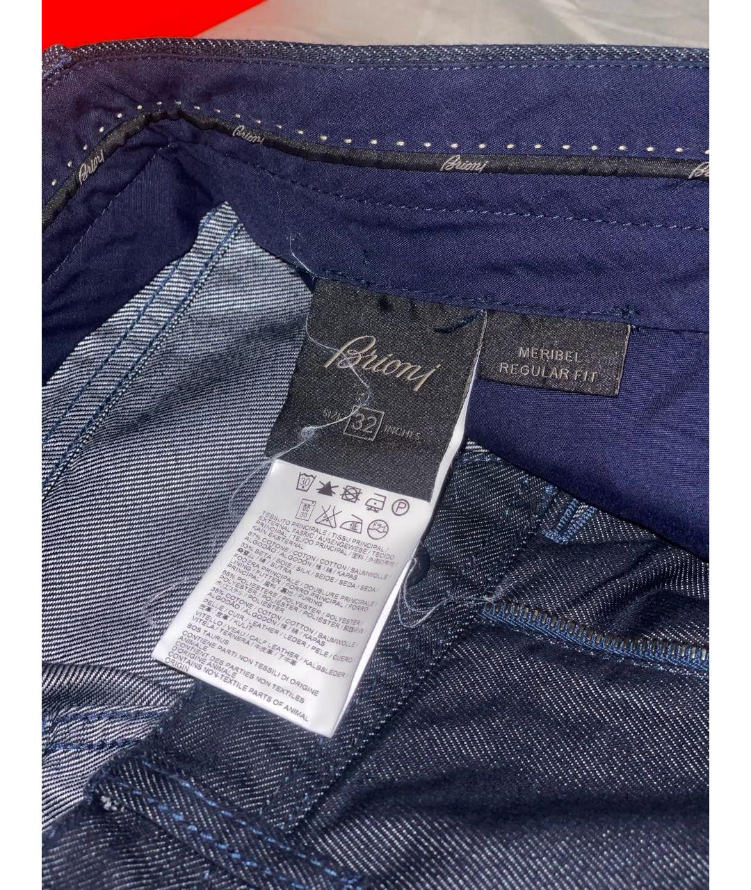 BRIONI Антрацитовые хлопковые джинсы, фото 4