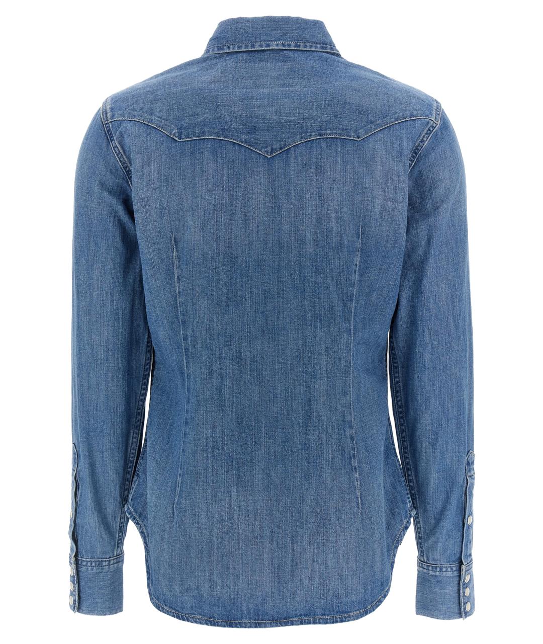 POLO RALPH LAUREN Синяя хлопковая рубашка, фото 2