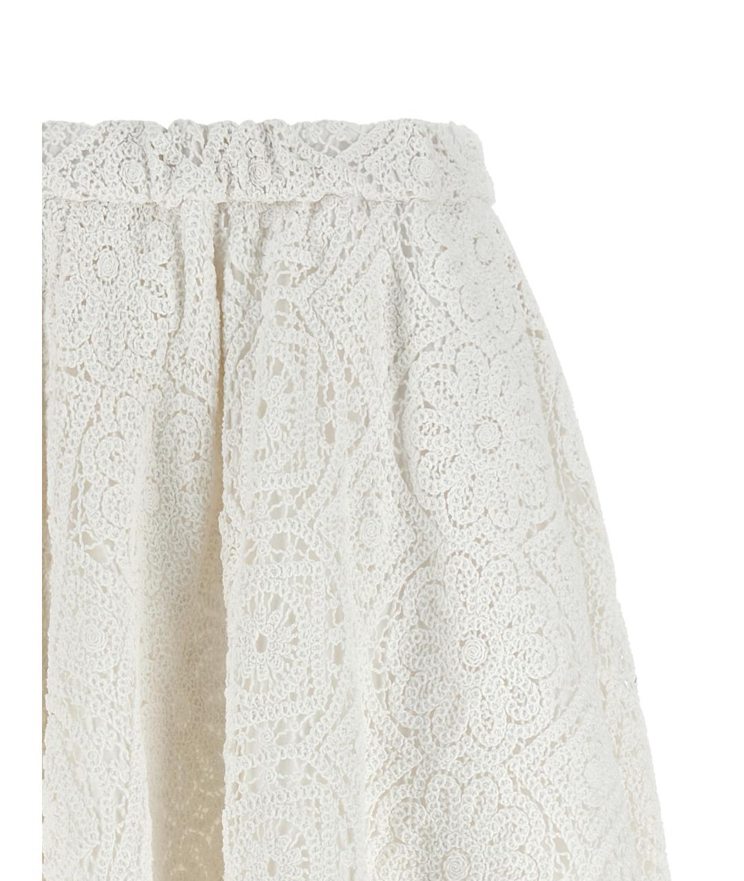 COMME DES GARÇONS Белая хлопковая юбка миди, фото 3