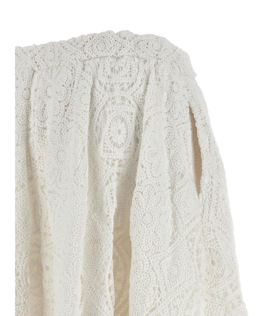 COMME DES GARÇONS Белая хлопковая юбка миди, фото 4