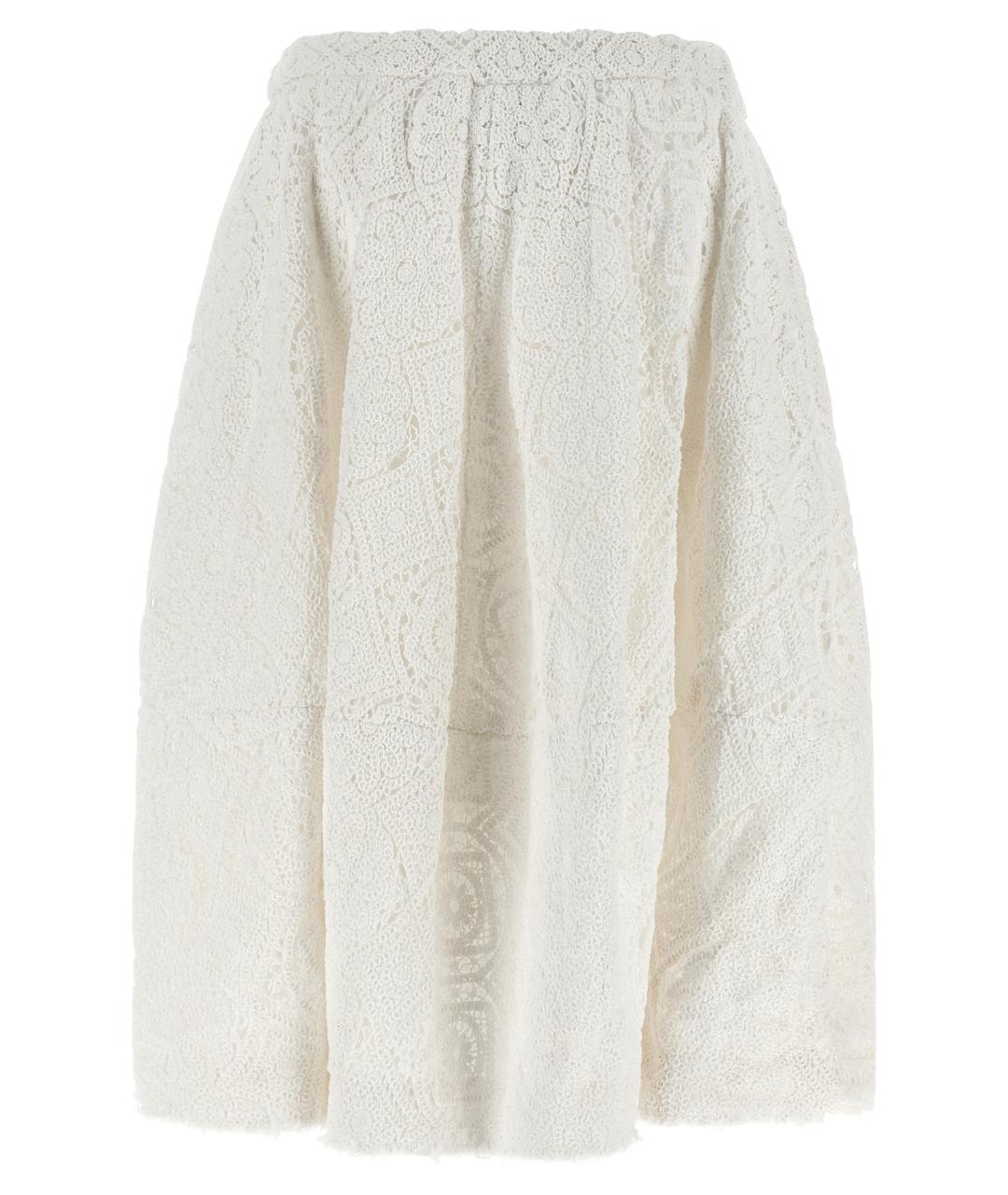 COMME DES GARÇONS Белая хлопковая юбка миди, фото 2