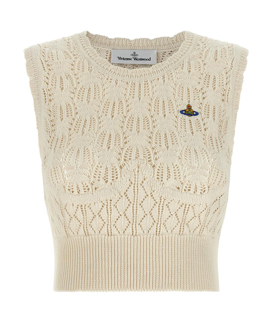 VIVIENNE WESTWOOD Бежевая хлопковая жилетка, фото 1