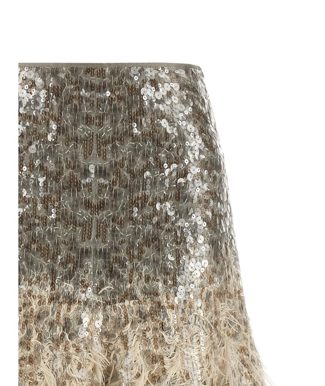 BRUNELLO CUCINELLI Бежевая хлопковая юбка миди, фото 3