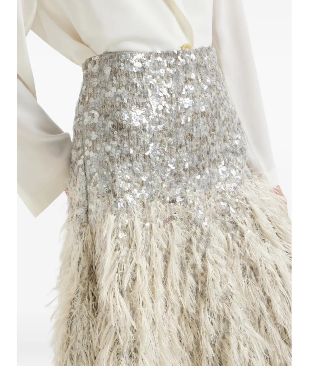 BRUNELLO CUCINELLI Бежевая хлопковая юбка миди, фото 8