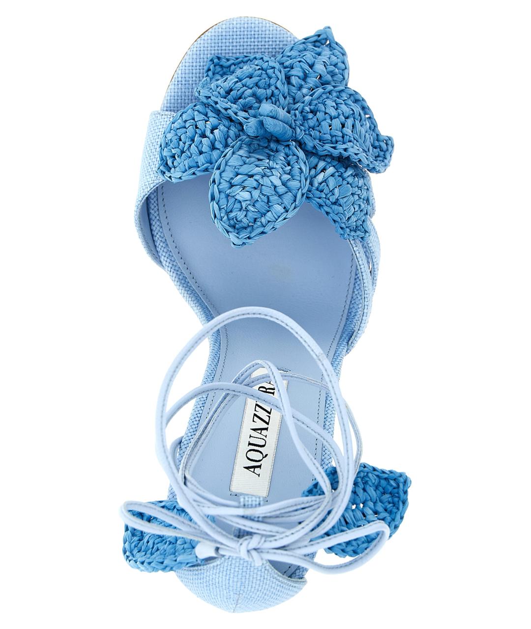 AQUAZZURA Голубые босоножки, фото 4