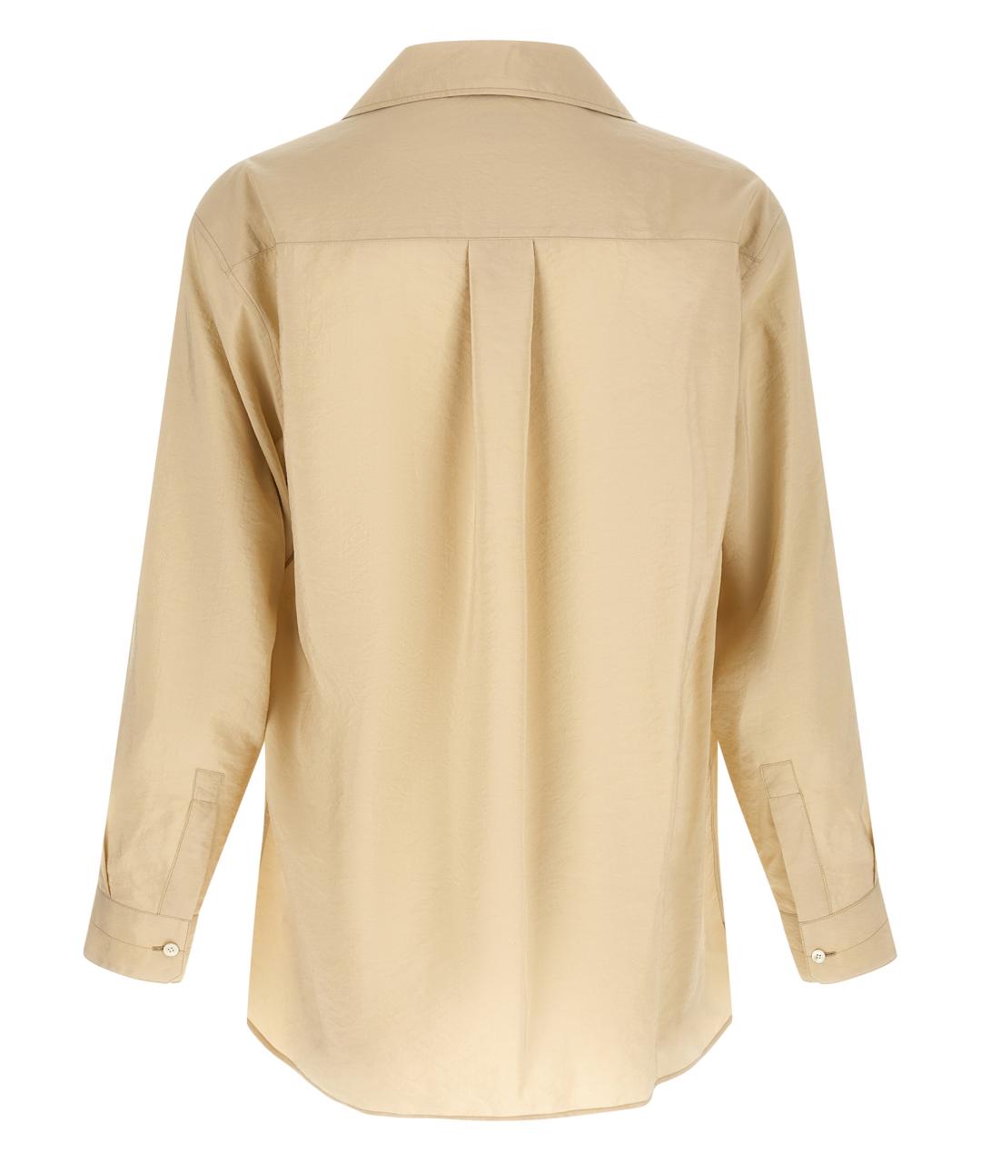 LEMAIRE Бежевая шелковая кэжуал рубашка, фото 2