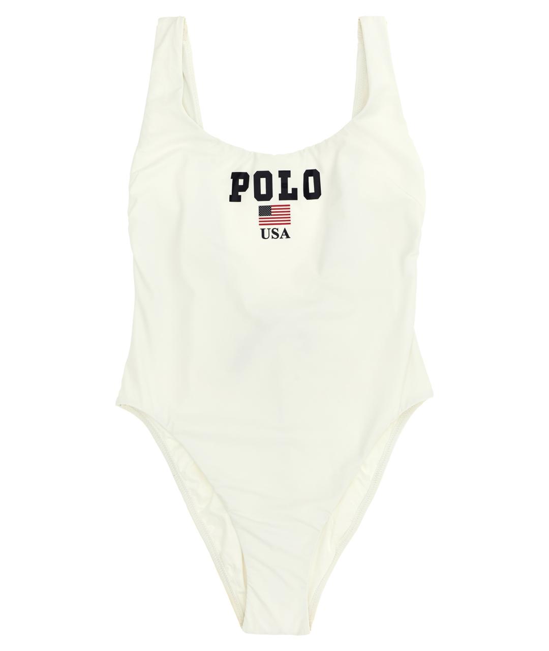POLO RALPH LAUREN Белый полиамидовый купальник, фото 1