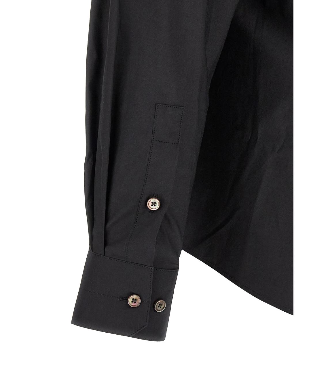 LEMAIRE Черная хлопковая кэжуал рубашка, фото 4