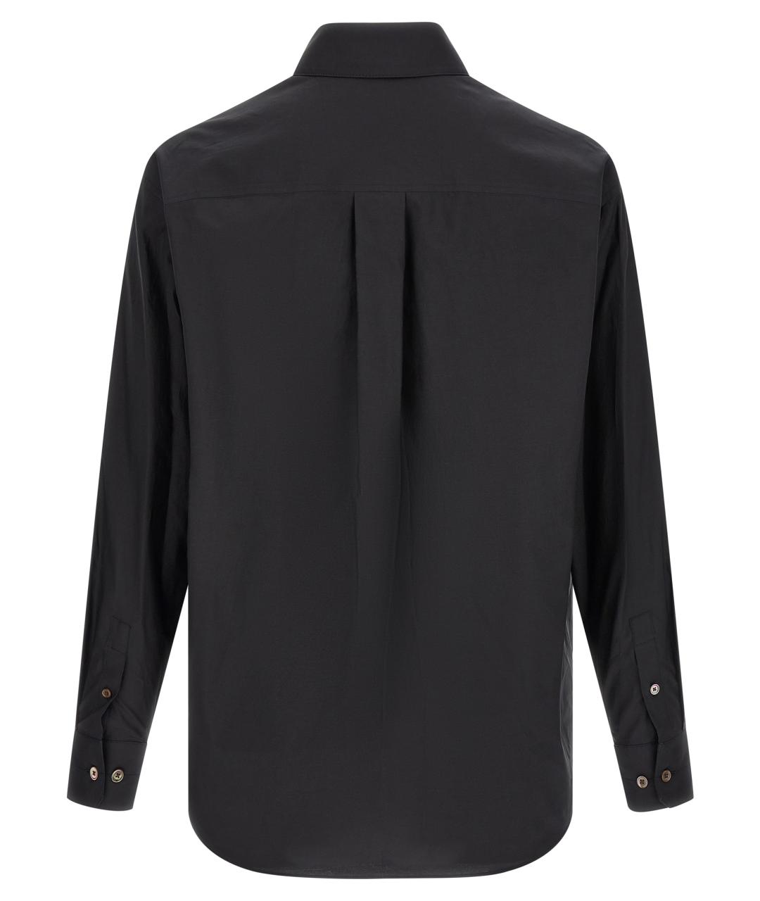 LEMAIRE Черная хлопковая кэжуал рубашка, фото 2