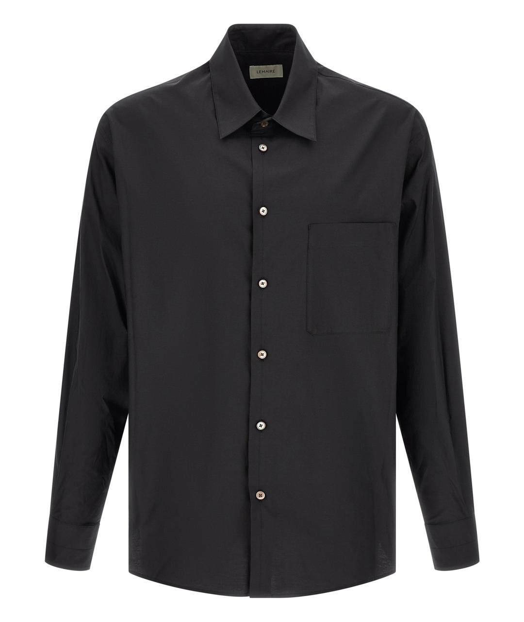LEMAIRE Черная хлопковая кэжуал рубашка, фото 1
