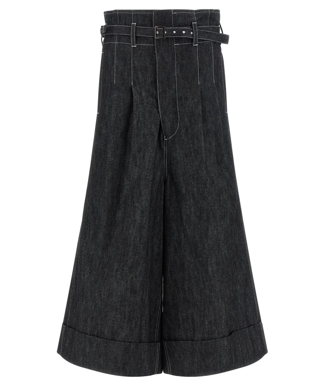 JUNYA WATANABE Черные хлопковые джинсы клеш, фото 1