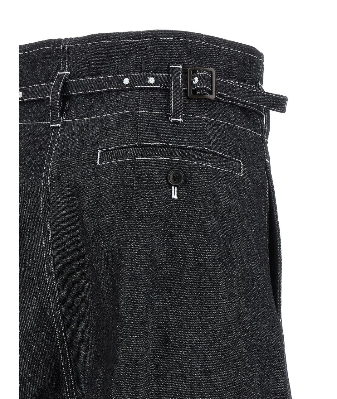 JUNYA WATANABE Черные хлопковые джинсы клеш, фото 4