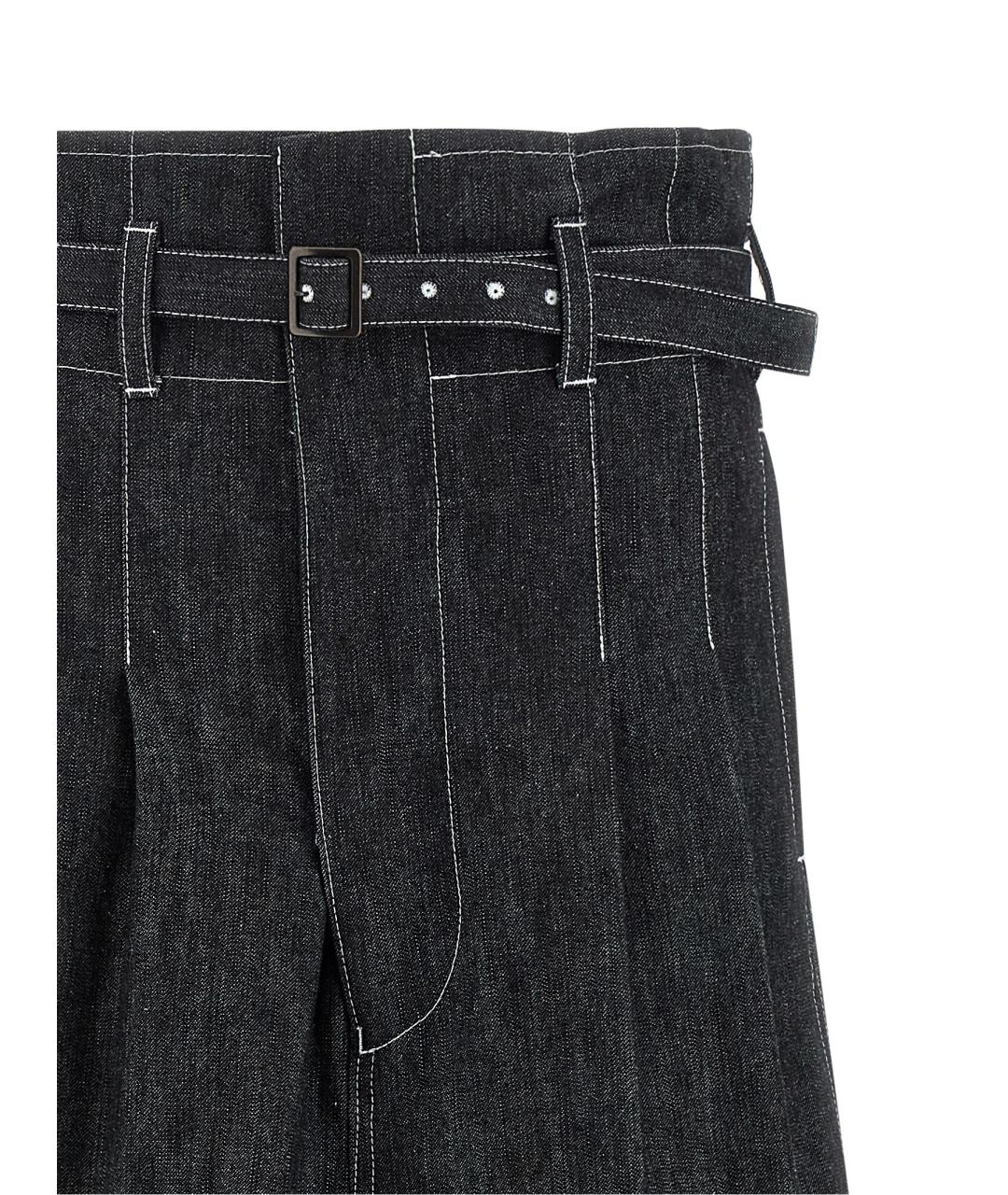 JUNYA WATANABE Черные хлопковые джинсы клеш, фото 3