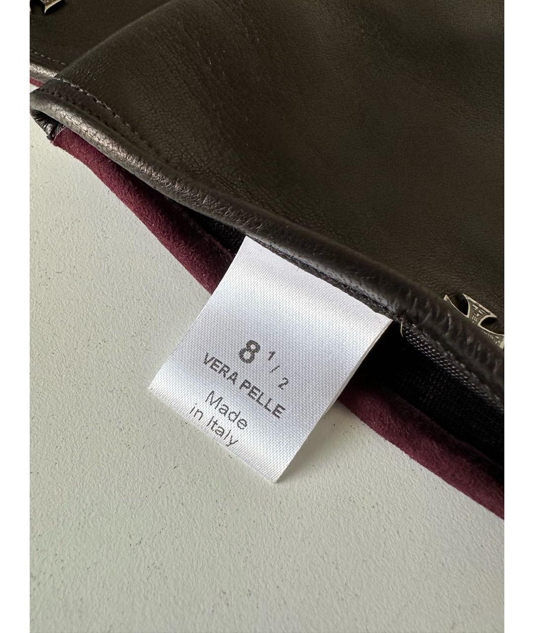 Enfants Riches Déprimés Бордовые кожаные перчатки, фото 4