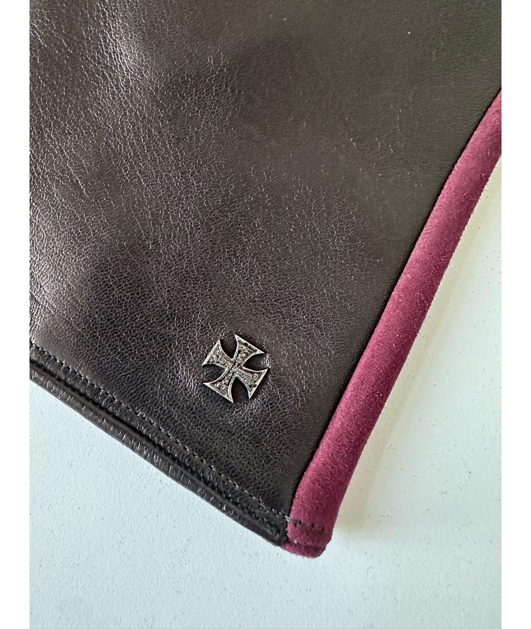 Enfants Riches Déprimés Бордовые кожаные перчатки, фото 3