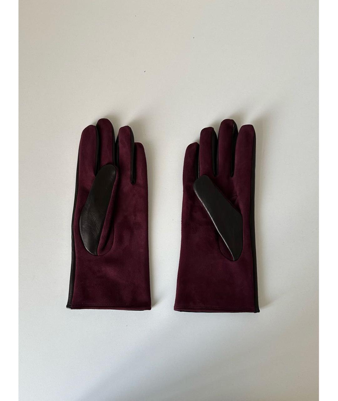 Enfants Riches Déprimés Бордовые кожаные перчатки, фото 2