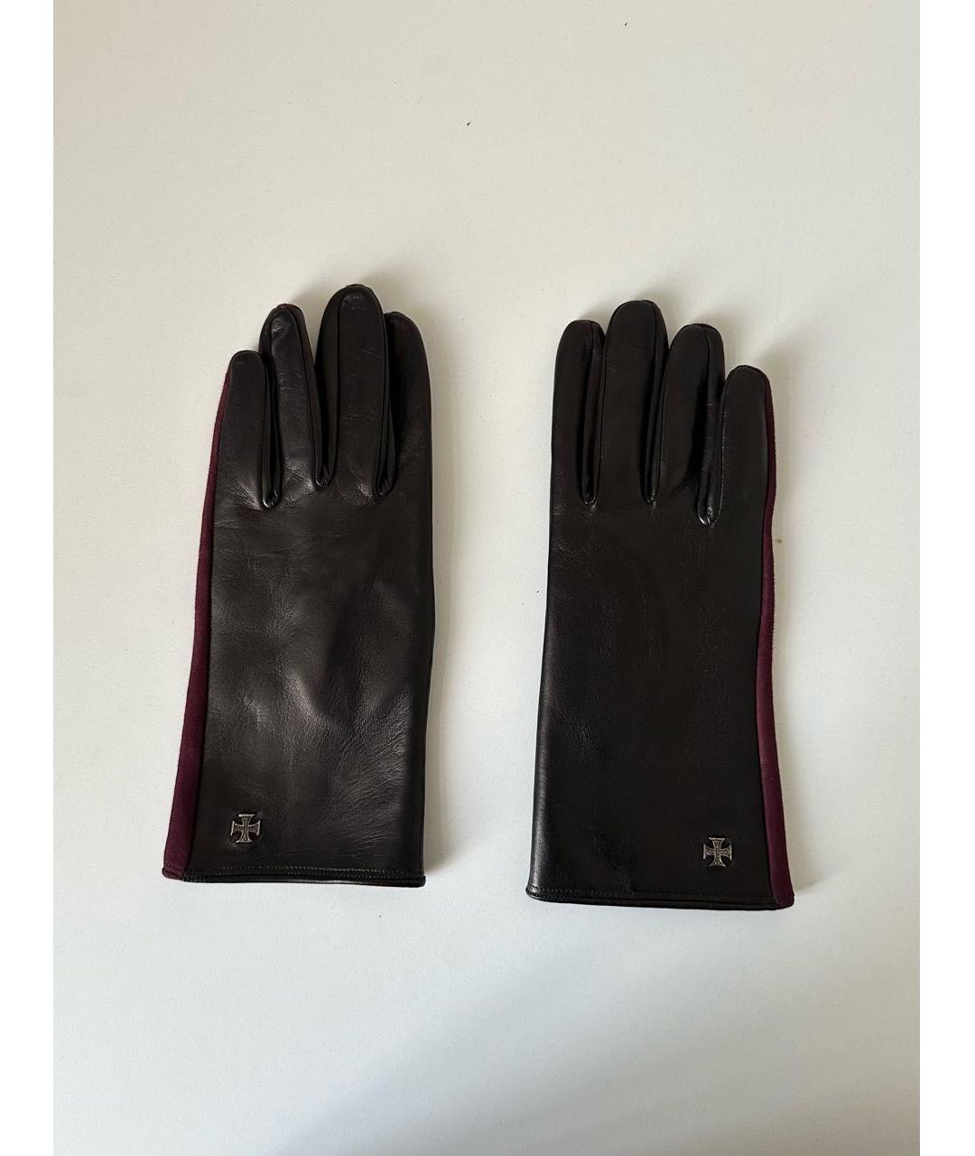 Enfants Riches Déprimés Бордовые кожаные перчатки, фото 5