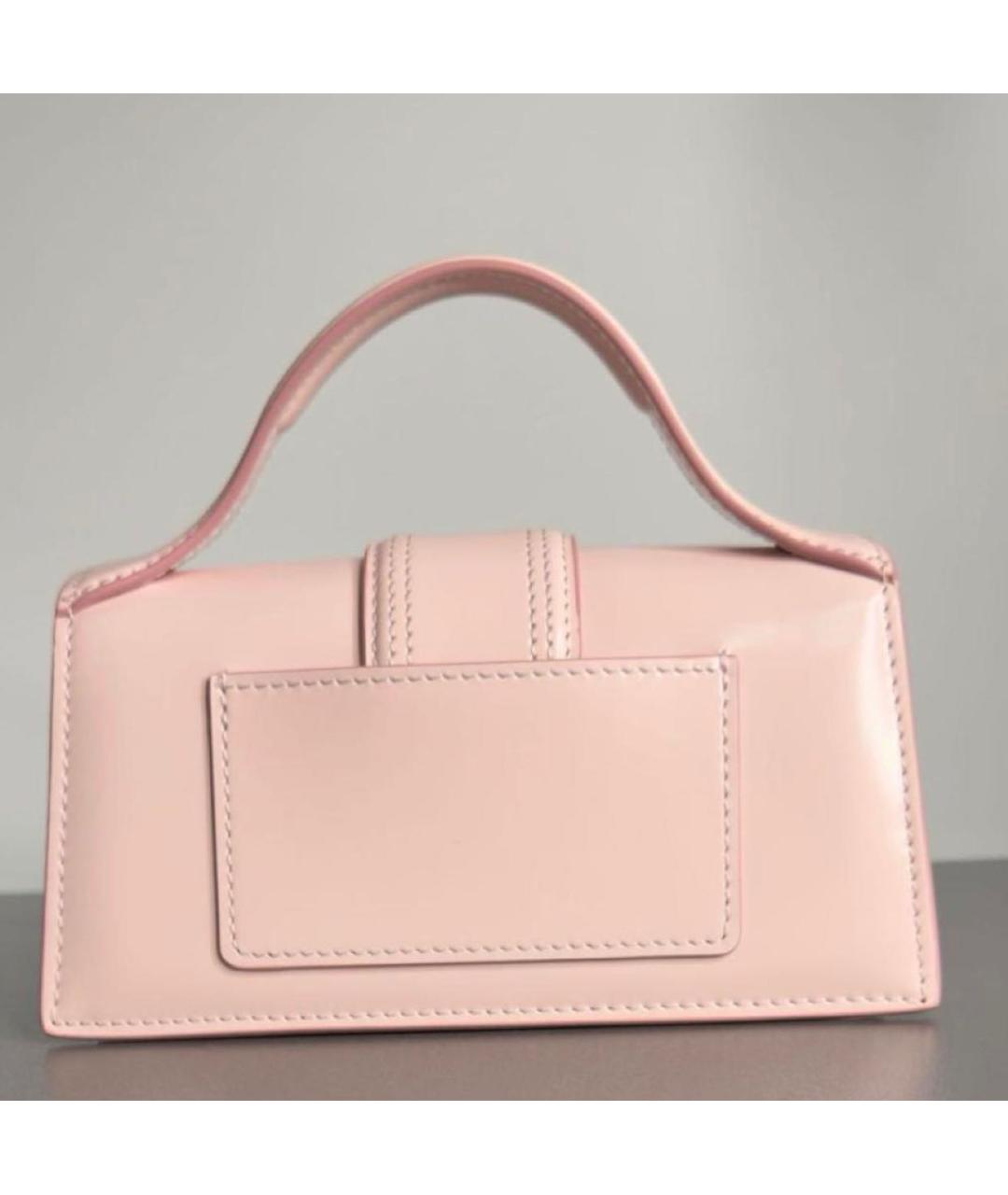 JACQUEMUS Розовая сумка с короткими ручками из лакированной кожи, фото 3