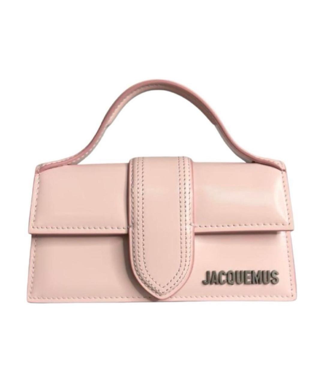 JACQUEMUS Розовая сумка с короткими ручками из лакированной кожи, фото 7