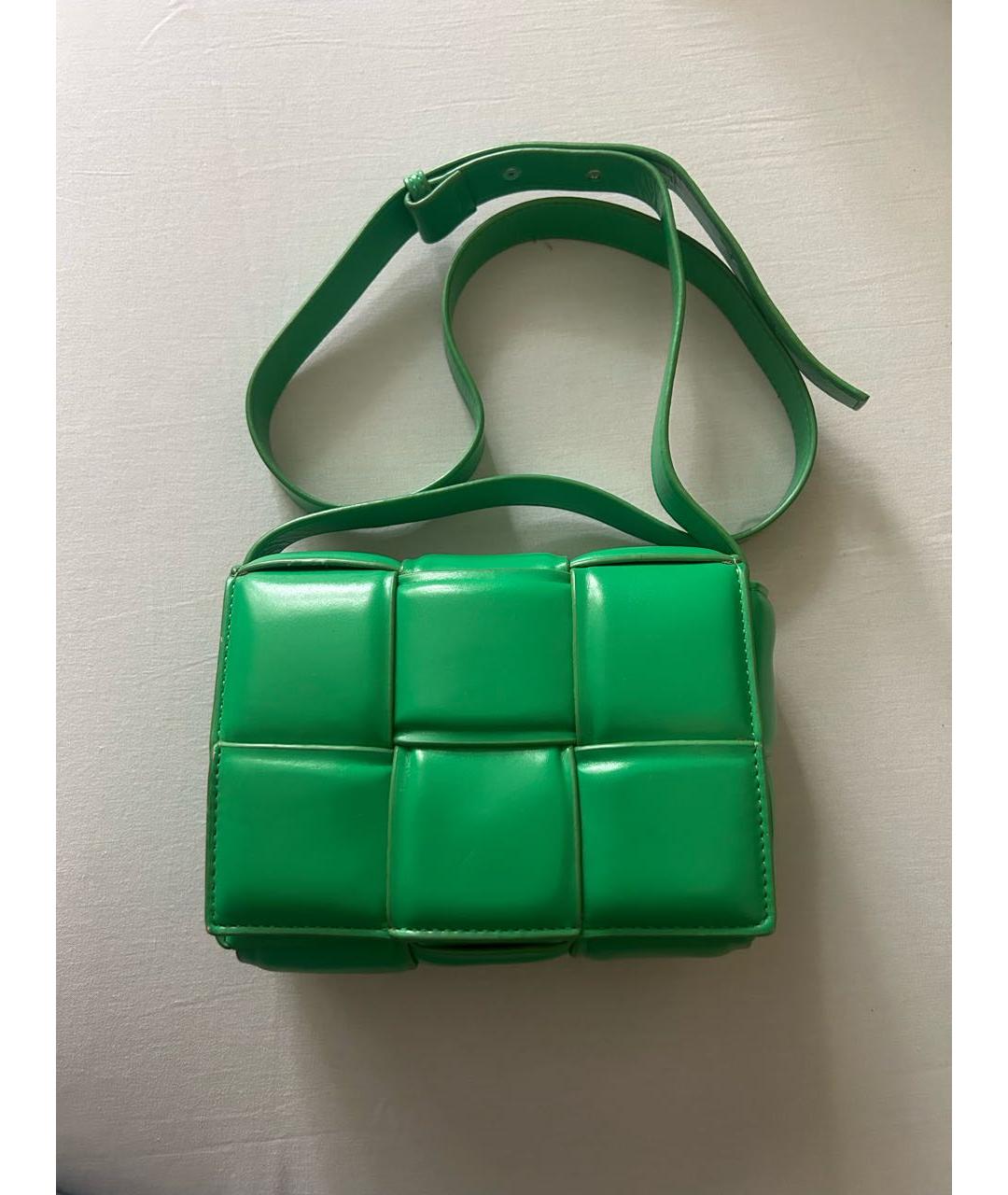 BOTTEGA VENETA Зеленая кожаная сумка через плечо, фото 6