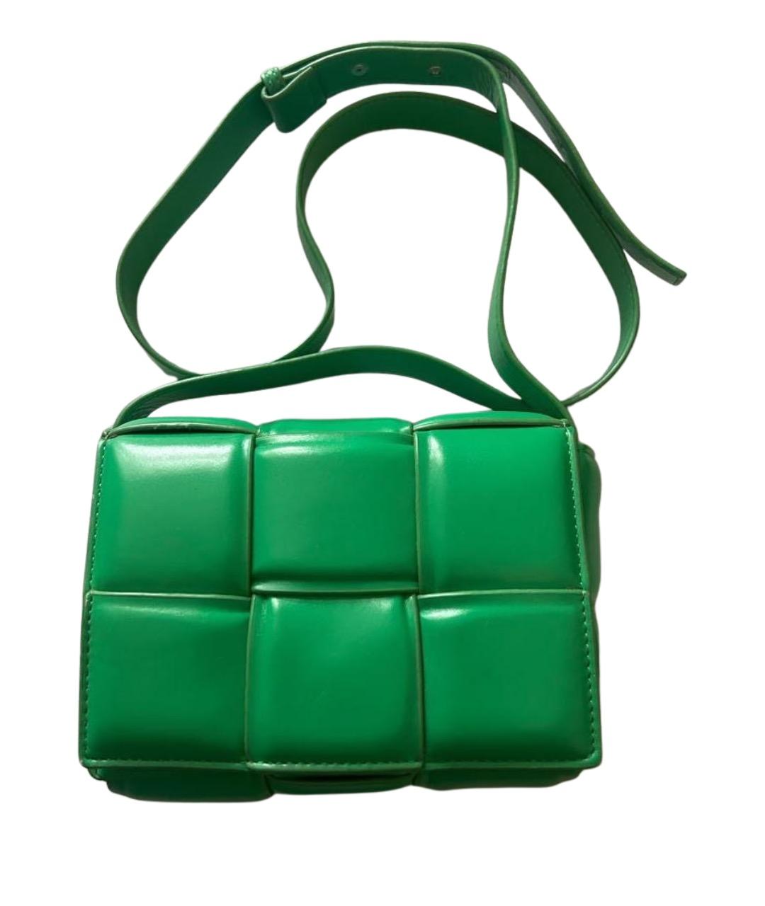 BOTTEGA VENETA Зеленая кожаная сумка через плечо, фото 1