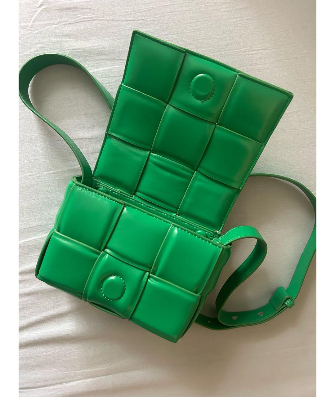 BOTTEGA VENETA Зеленая кожаная сумка через плечо, фото 4