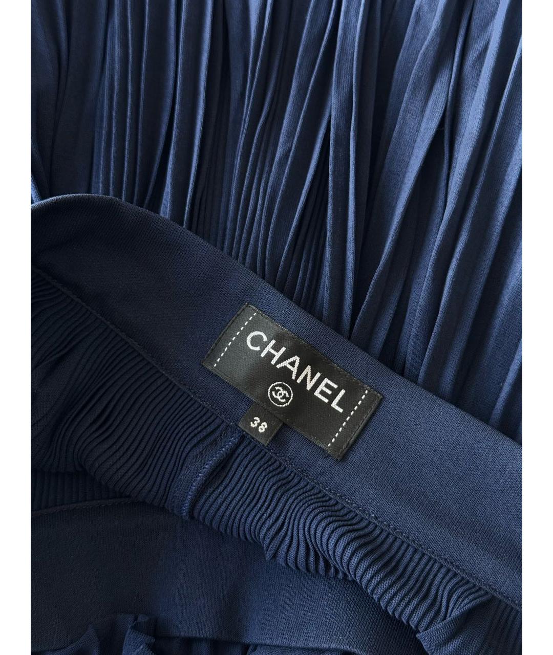 CHANEL Темно-синие вискозные кюлоты, фото 7