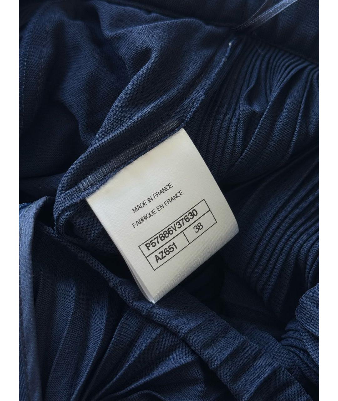 CHANEL Темно-синие вискозные кюлоты, фото 8
