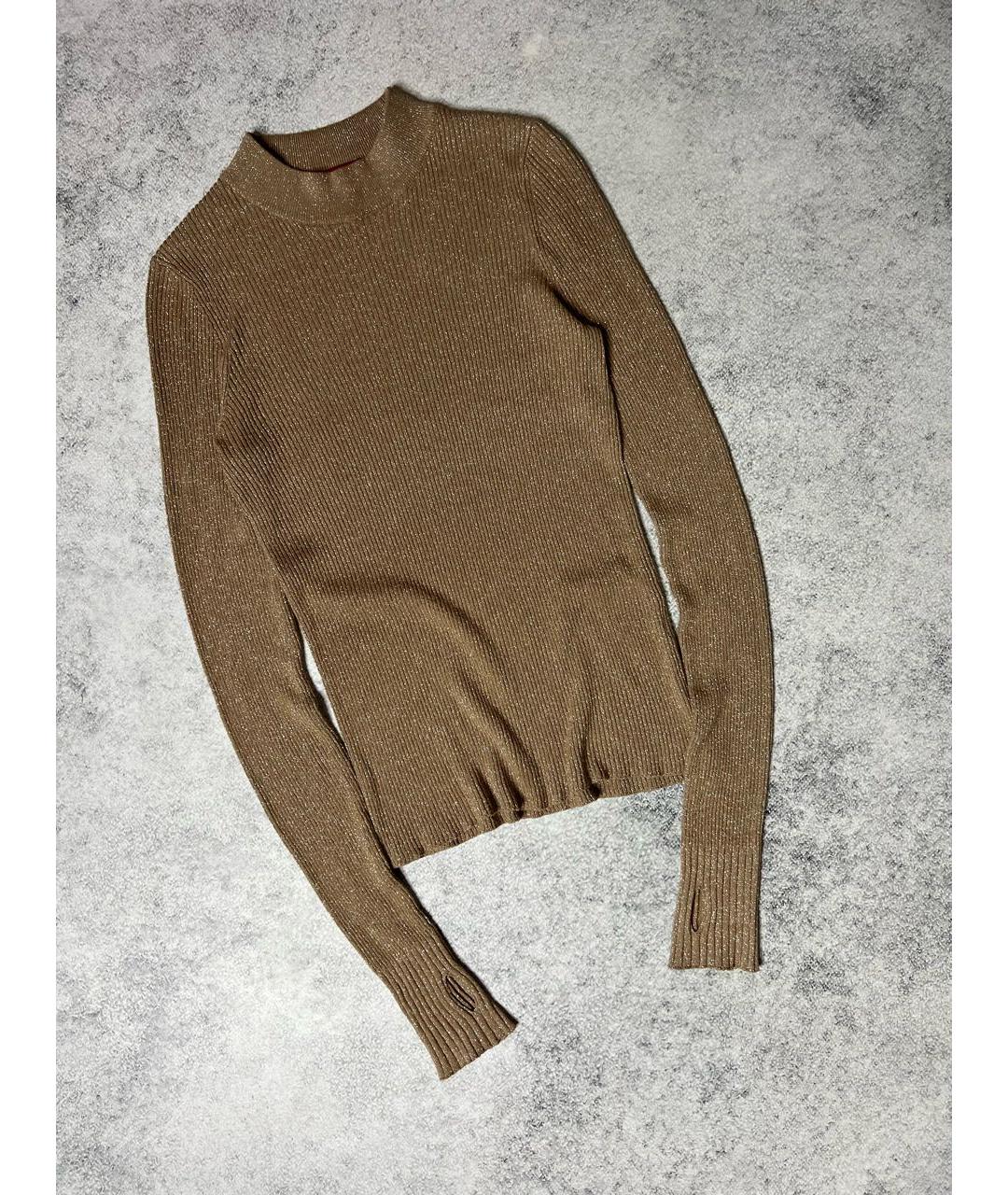 HUGO Бежевая вискозная водолазка, фото 5