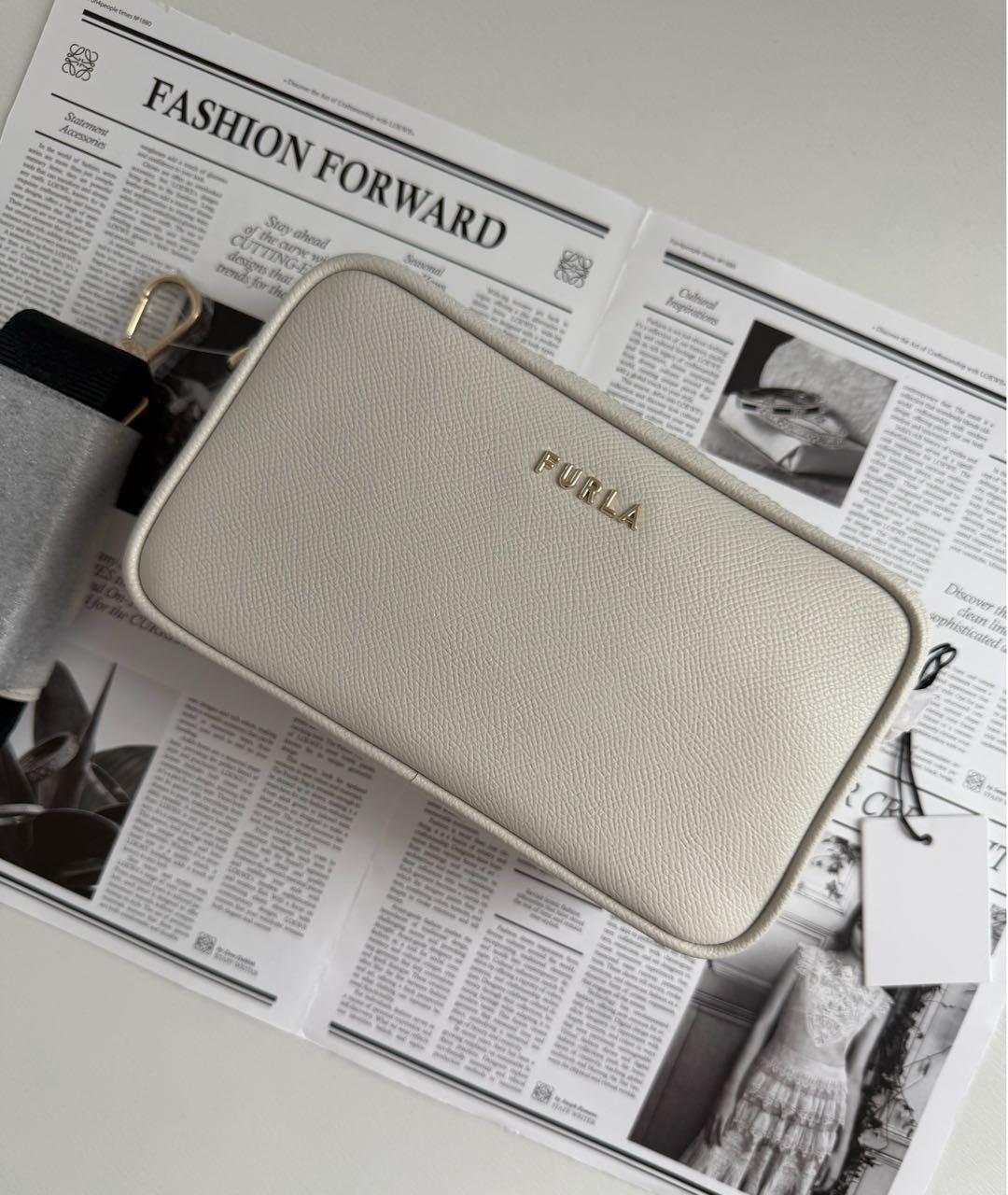 FURLA Белая кожаная сумка через плечо, фото 6