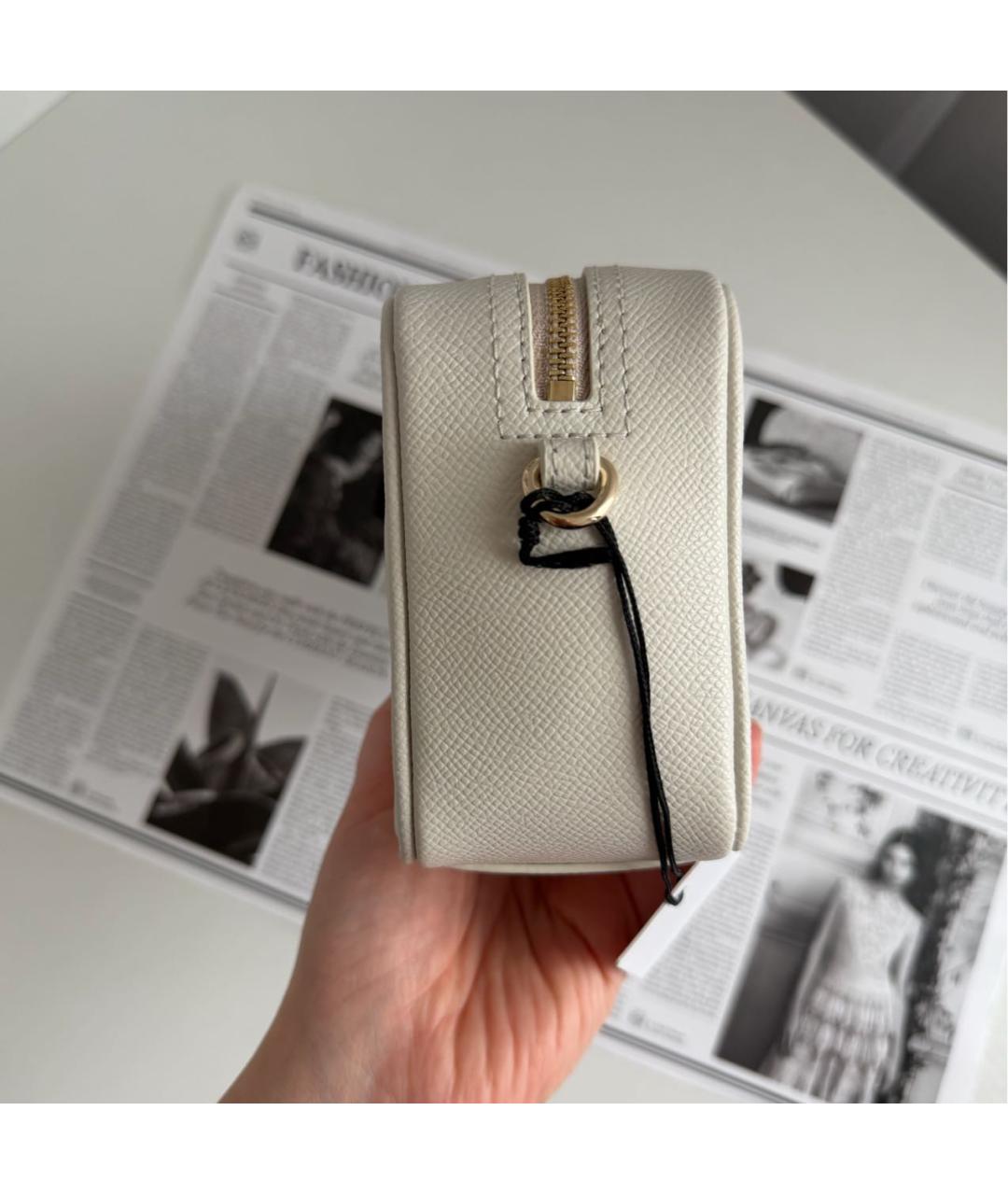 FURLA Белая кожаная сумка через плечо, фото 4