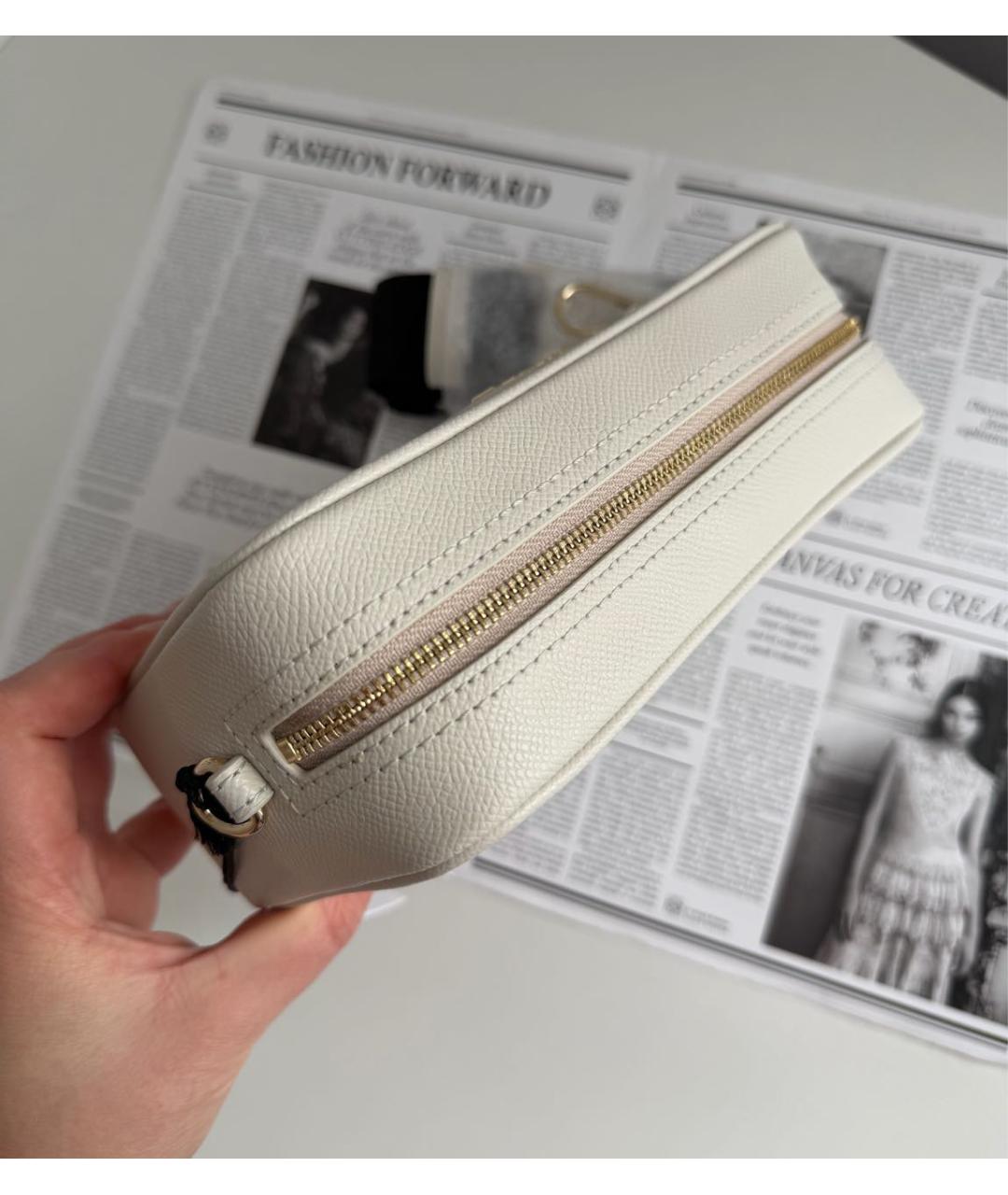 FURLA Белая кожаная сумка через плечо, фото 3