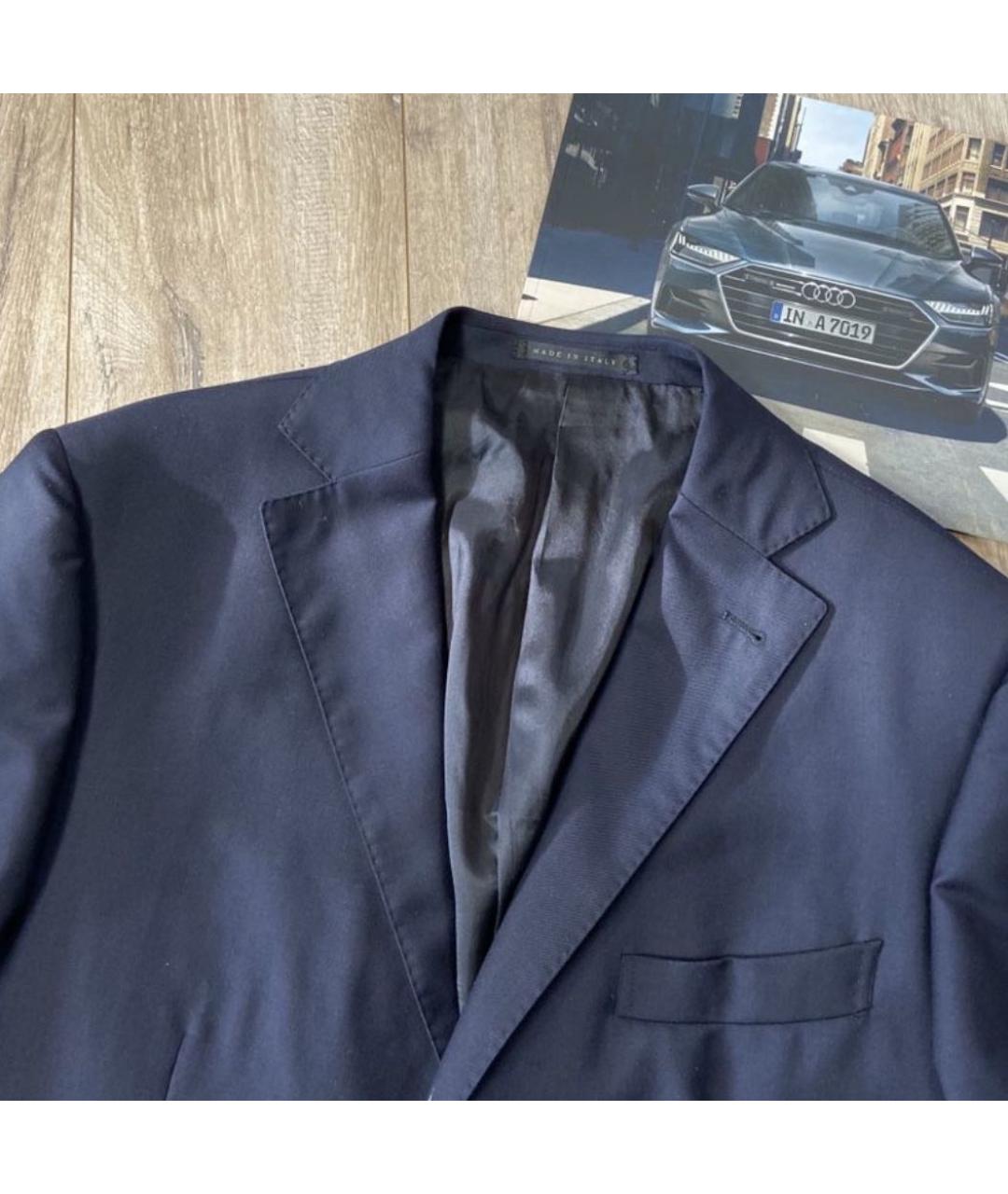 ERMENEGILDO ZEGNA XXX Синий шерстяной пиджак, фото 3