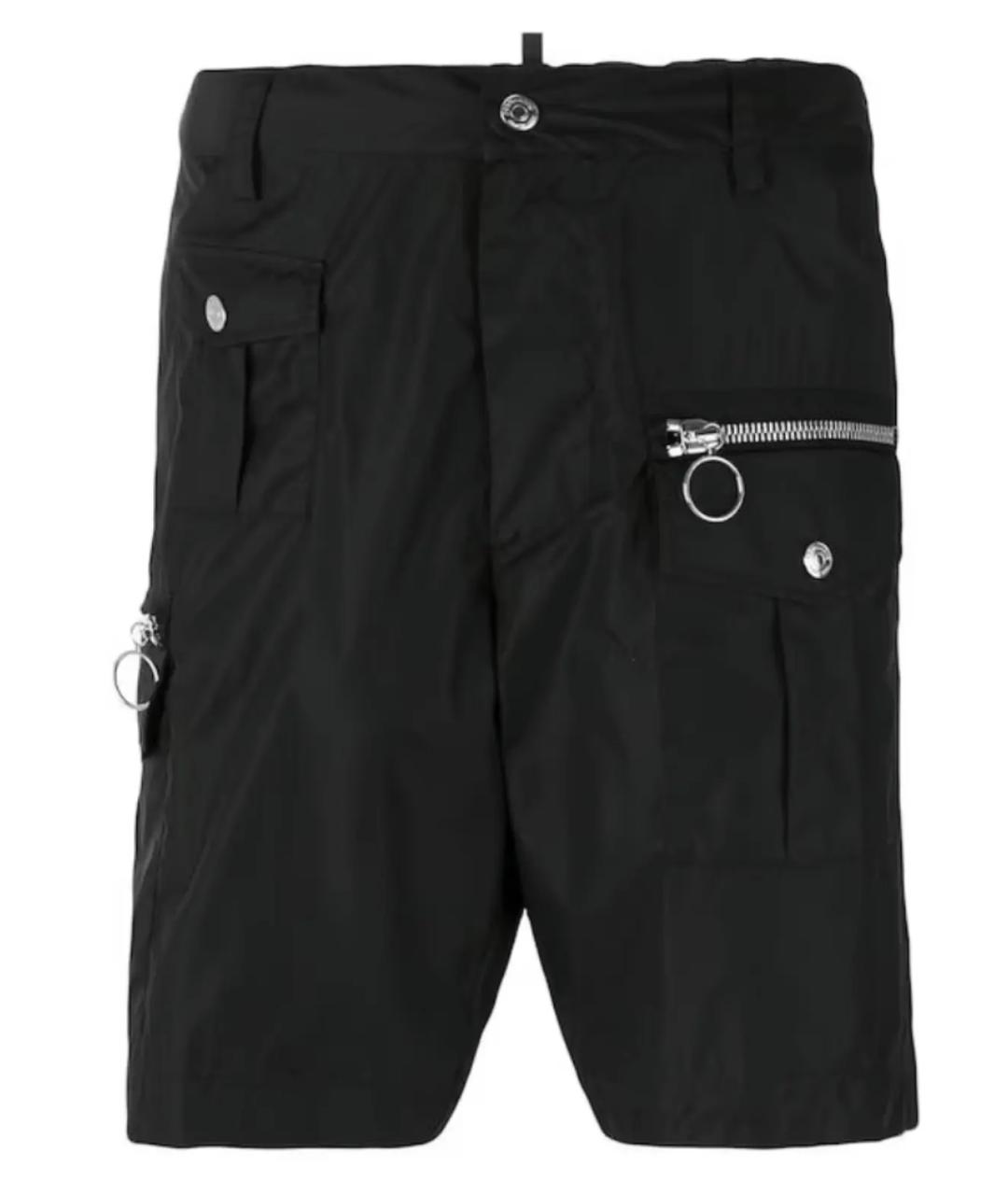 DSQUARED2 Черные полиэстеровые шорты, фото 9