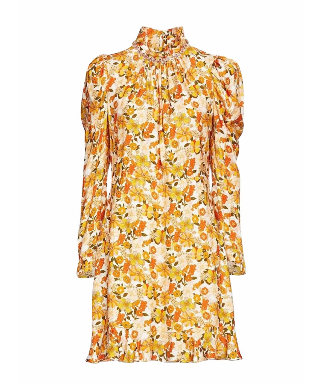 SANDRO Оранжевое хлопковое повседневное платье, фото 1