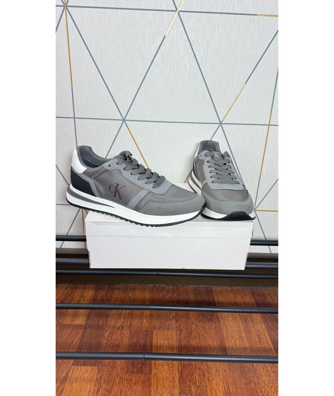 CALVIN KLEIN Серые низкие кроссовки / кеды, фото 5