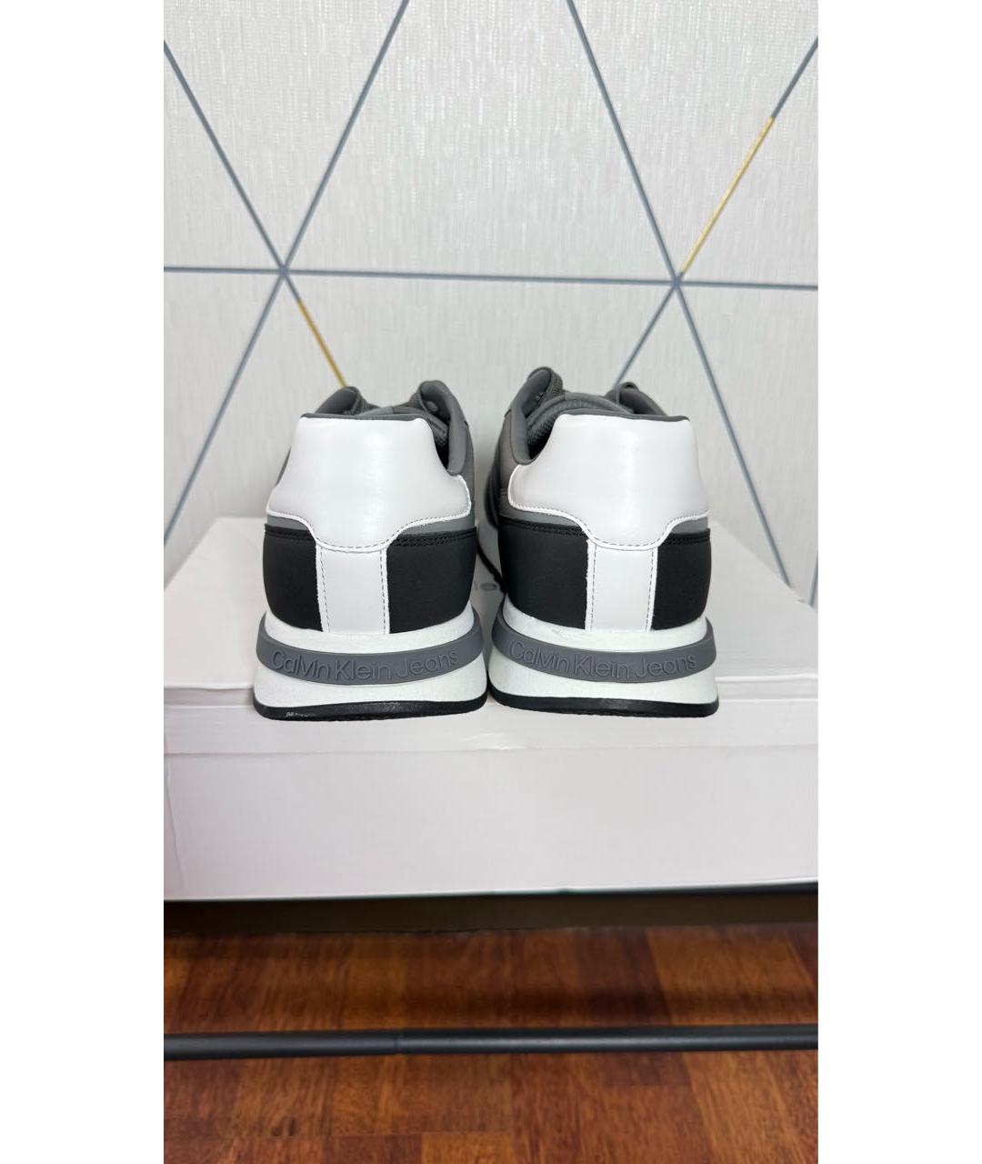 CALVIN KLEIN Серые низкие кроссовки / кеды, фото 4