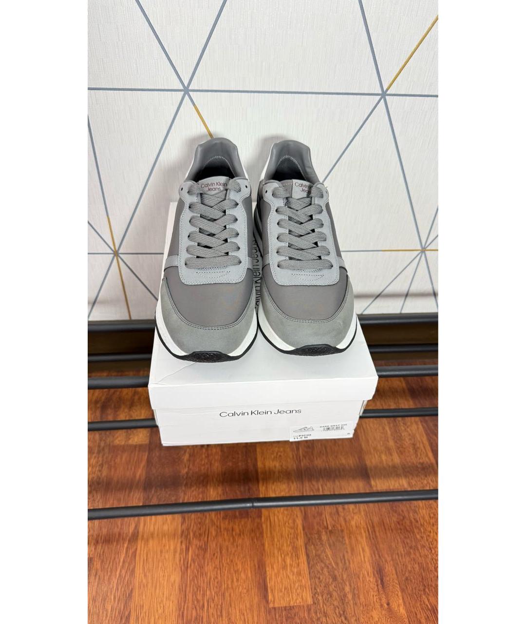 CALVIN KLEIN Серые низкие кроссовки / кеды, фото 2