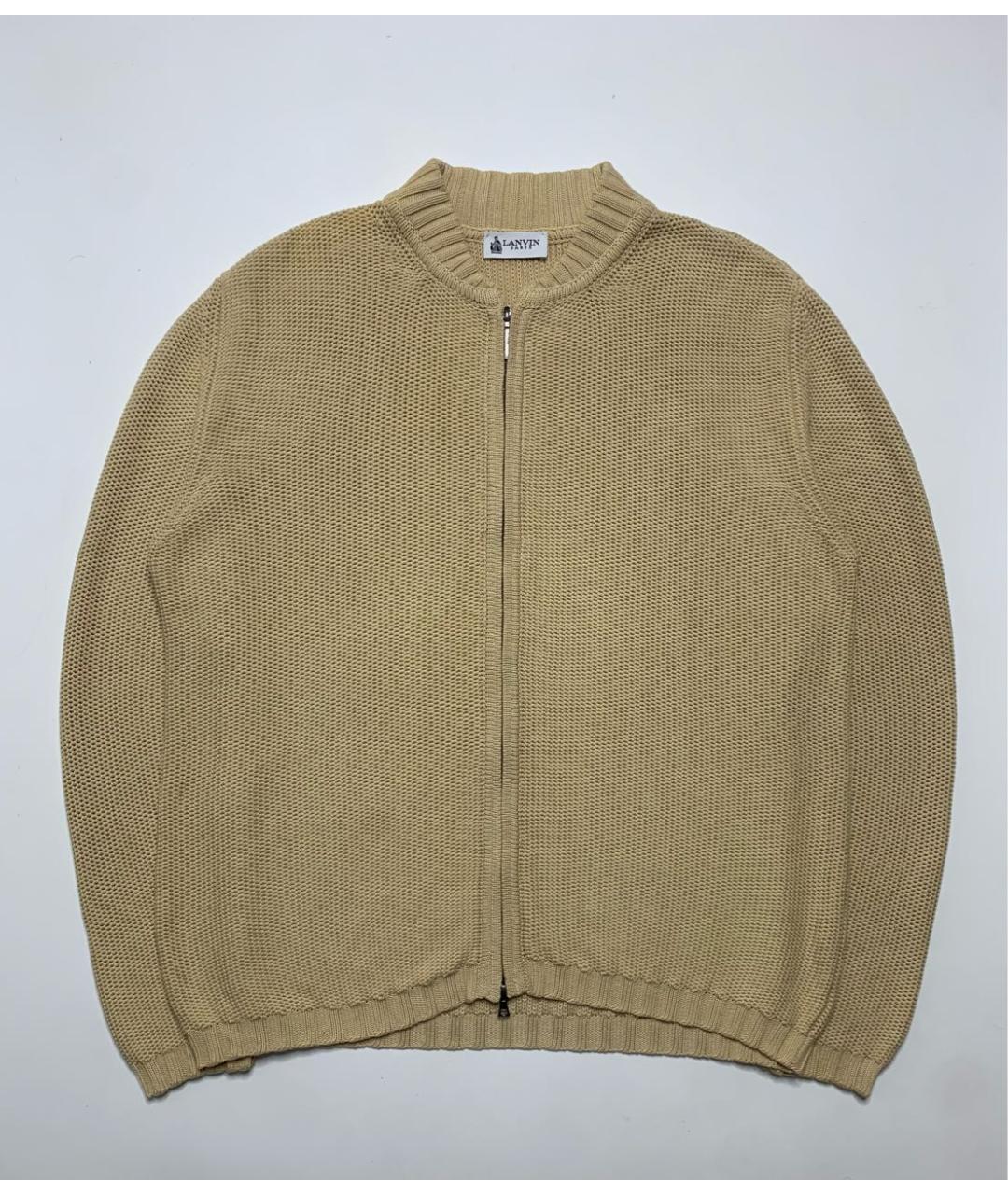 LANVIN Бежевый хлопковый кардиган, фото 9