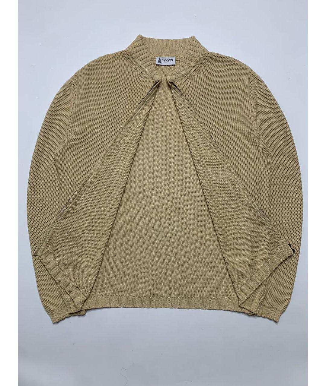 LANVIN Бежевый хлопковый кардиган, фото 2